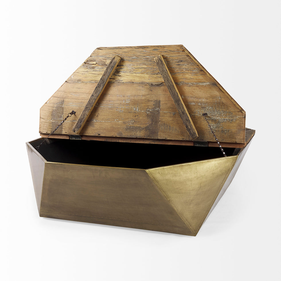 Mercana - Esagono Coffee Table in Gold, Metal