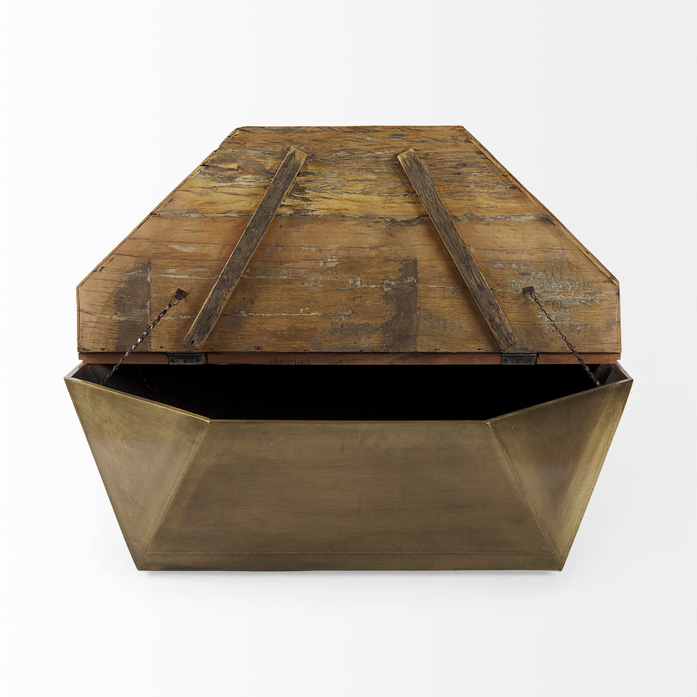 Mercana - Esagono Coffee Table in Gold, Metal