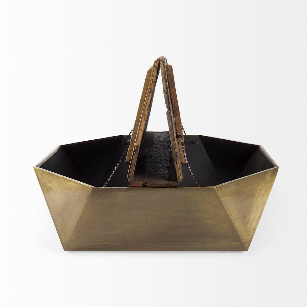 Mercana - Esagono Coffee Table in Gold, Metal