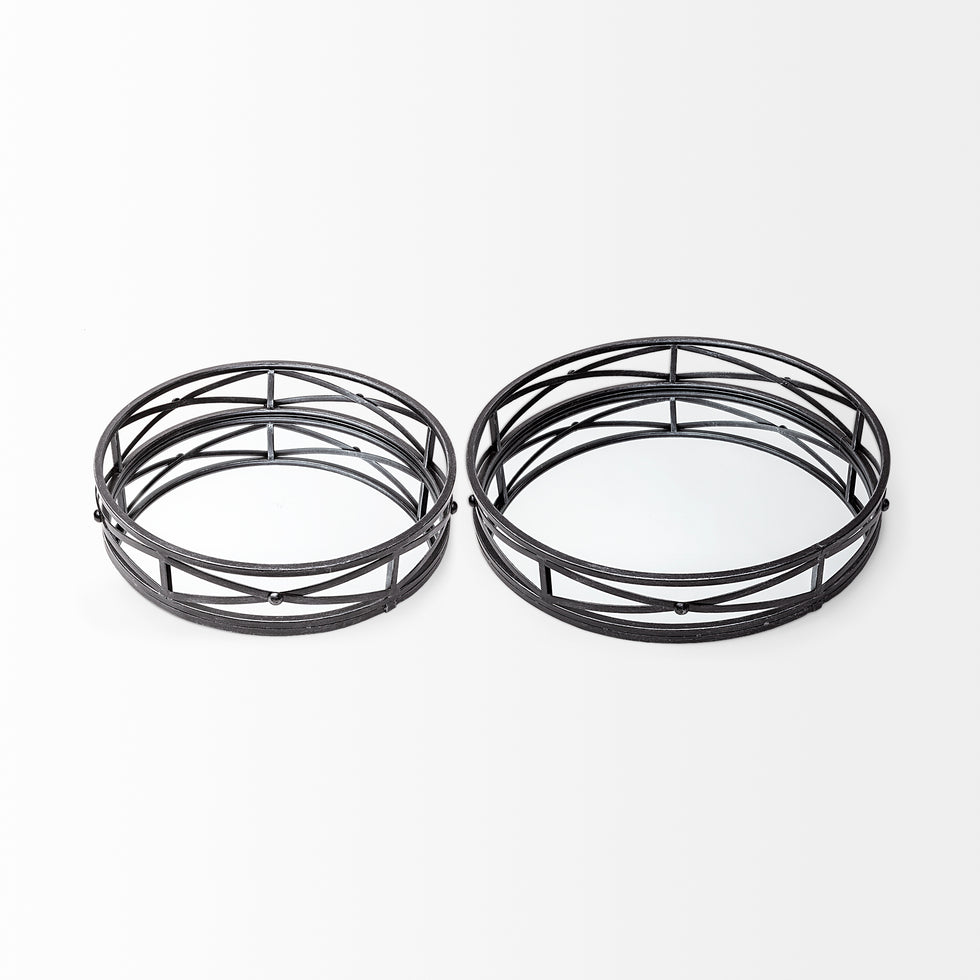 Mercana - Piers Tray in Black/White, Metal