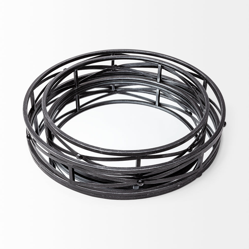Mercana - Piers Tray in Black/White, Metal