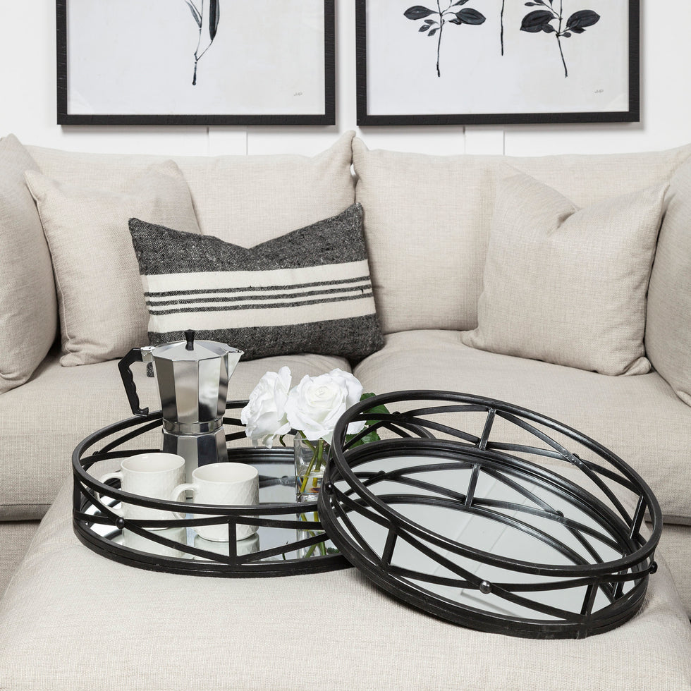 Mercana - Piers Tray in Black/White, Metal
