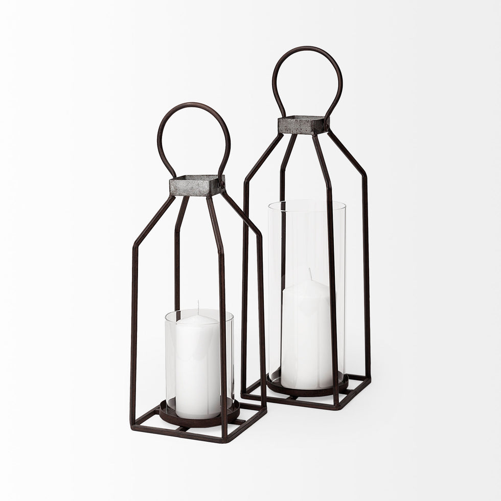Mercana - Kingston Candle Holder in Black, Metal