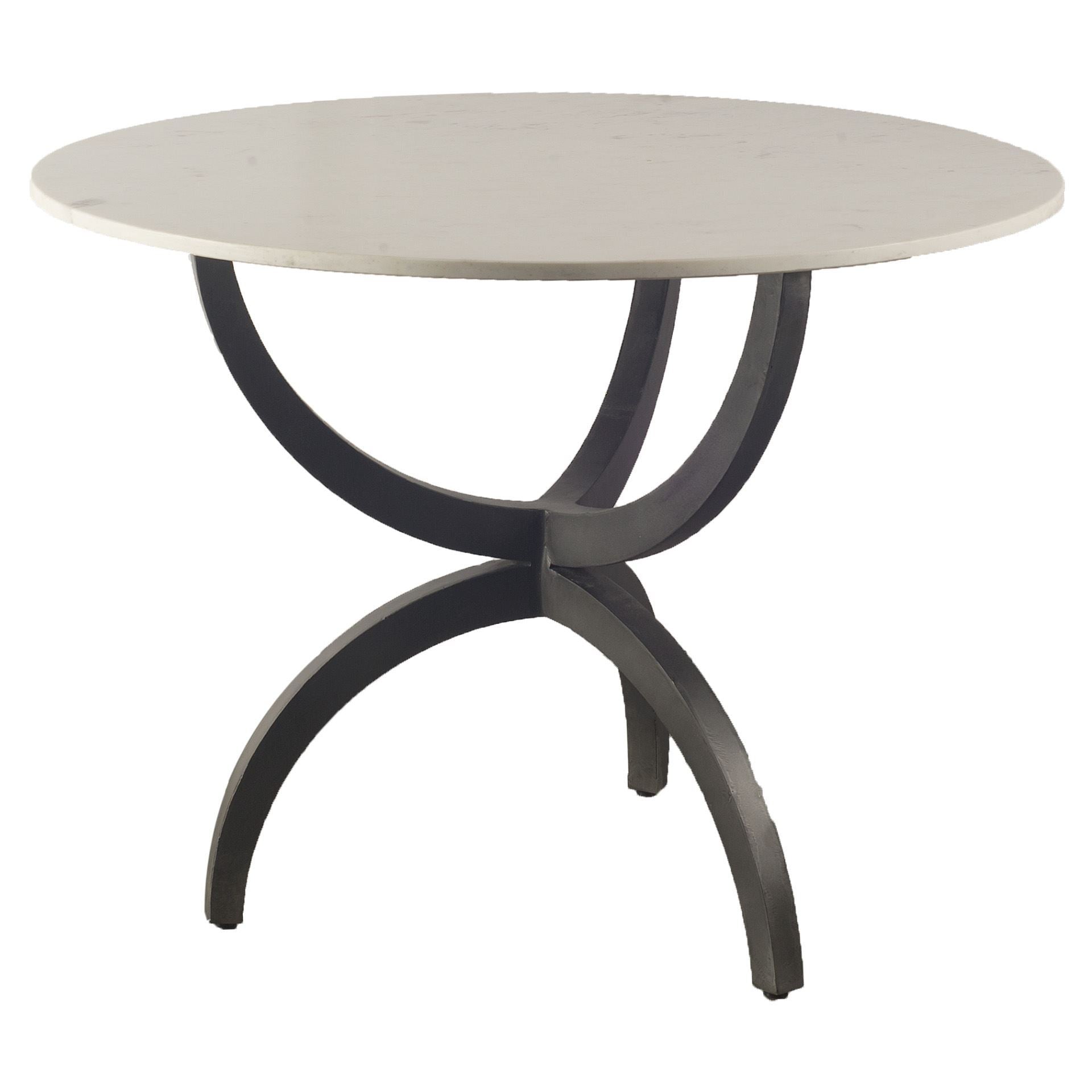 Mercana - Veneto Dining Table in White, Metal