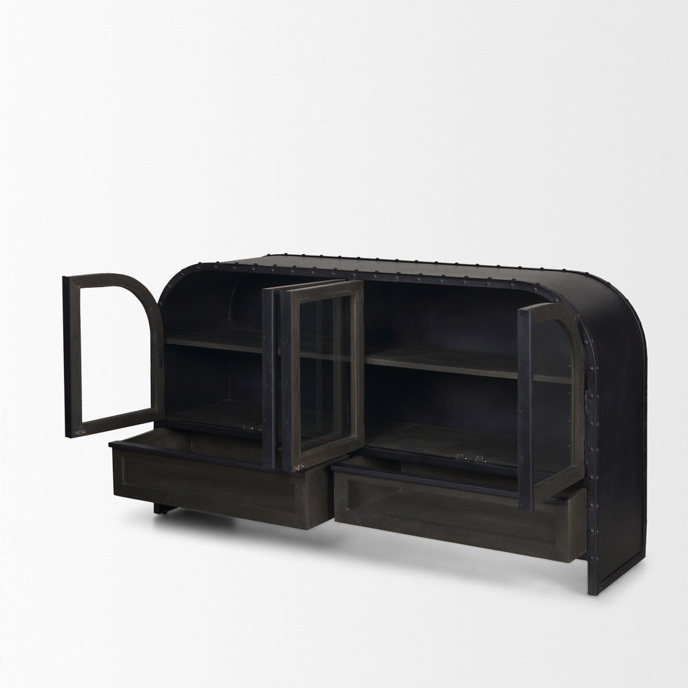 Mercana - Gehry Sideboard in Brown, Solid Wood