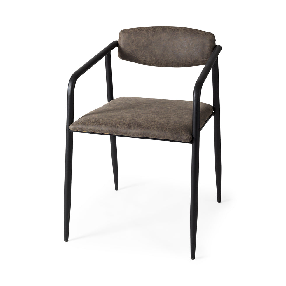 Mercana - Langston Dining Chair (Set of 2) in Black/Brown, Metal