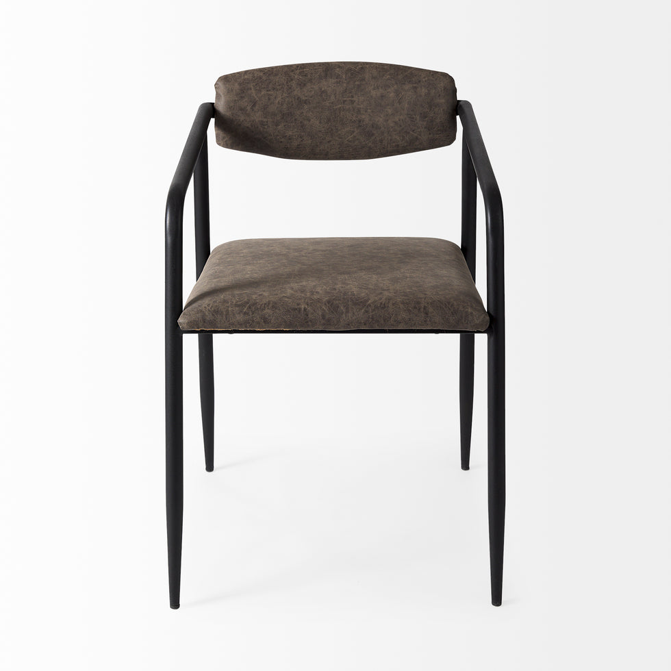 Mercana - Langston Dining Chair (Set of 2) in Black/Brown, Metal