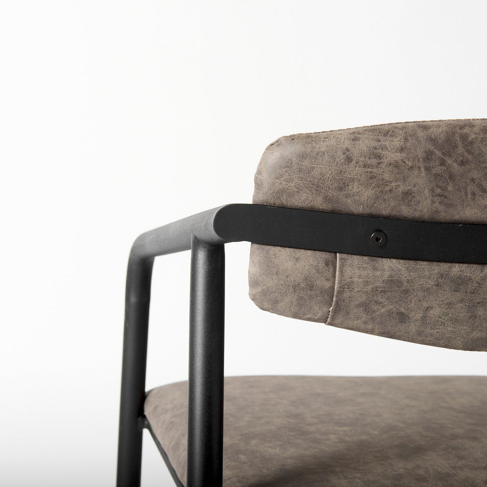 Mercana - Langston Dining Chair (Set of 2) in Black/Brown, Metal