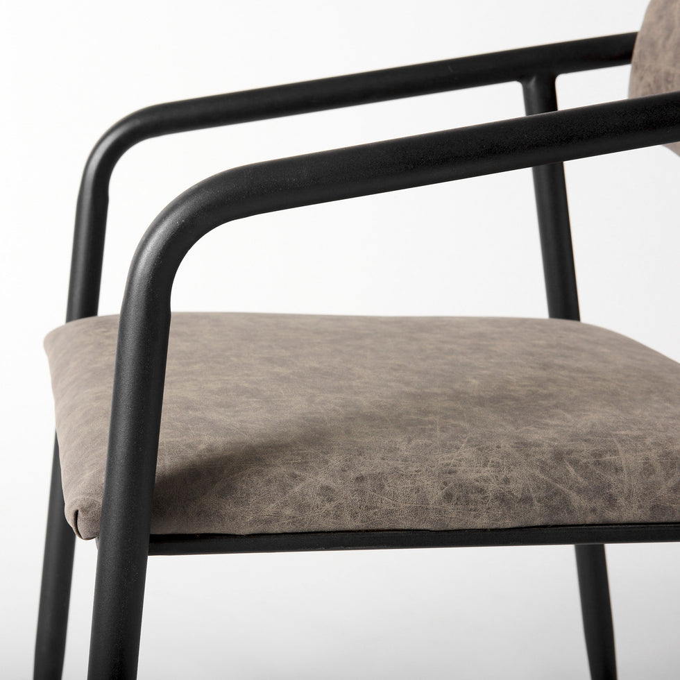 Mercana - Langston Dining Chair (Set of 2) in Black/Brown, Metal