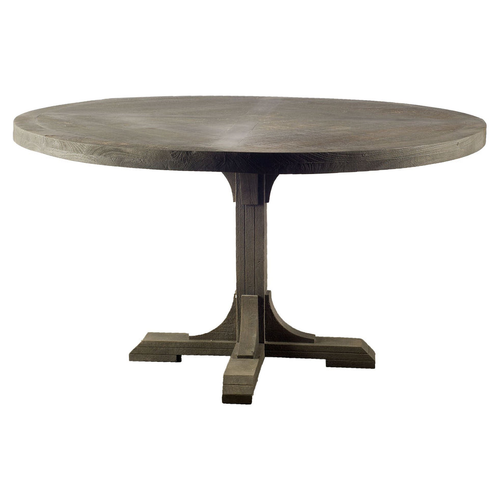 Mercana - Barrett Round Dining Table in Brown/Gray, Solid Wood