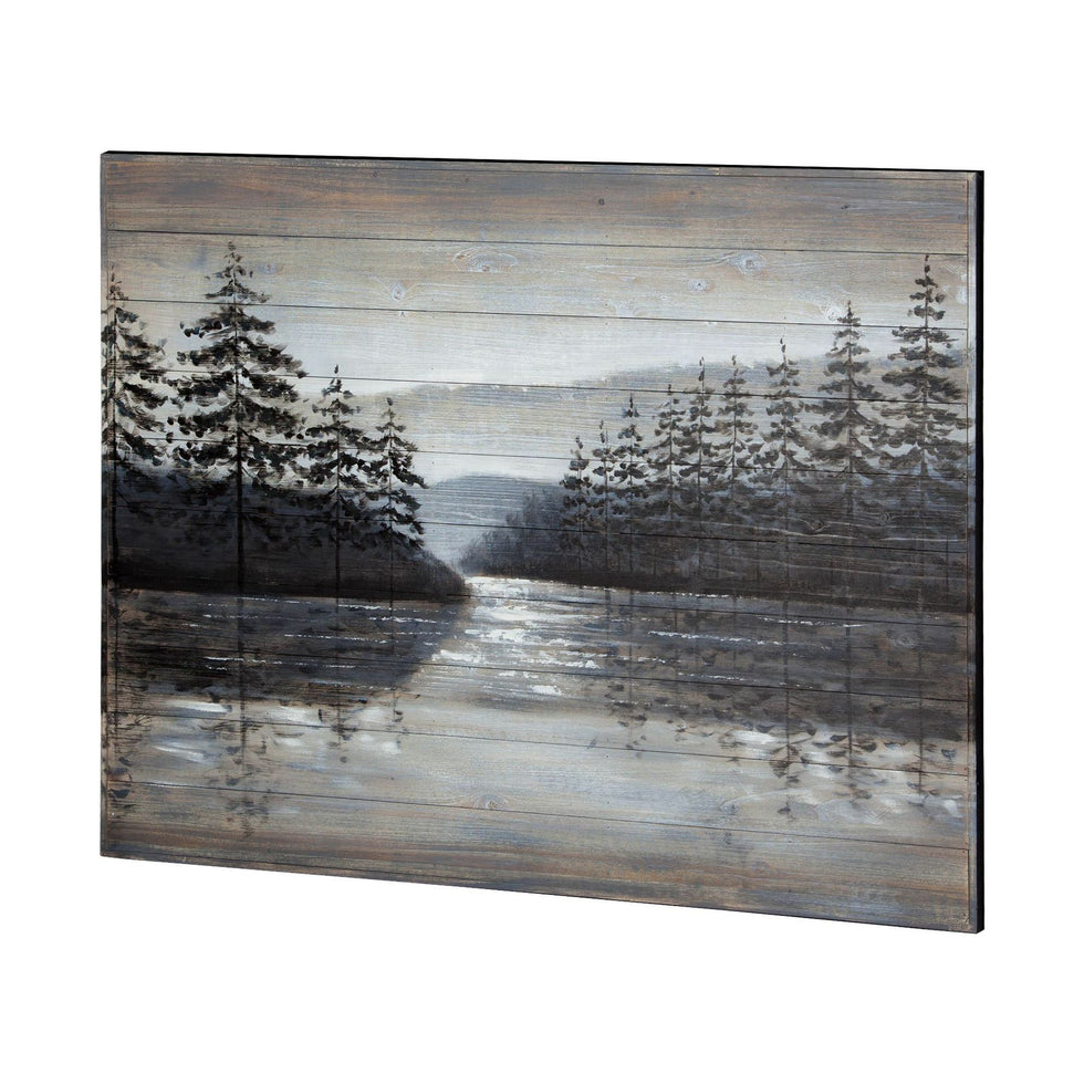 Mercana - Sunset Narrows 48x36 Original Hand Painted on Wood Oil Painting