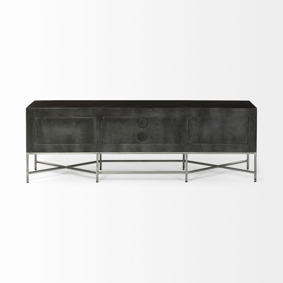 Mercana - Hogarth Media Console in Dark Brown, Wood