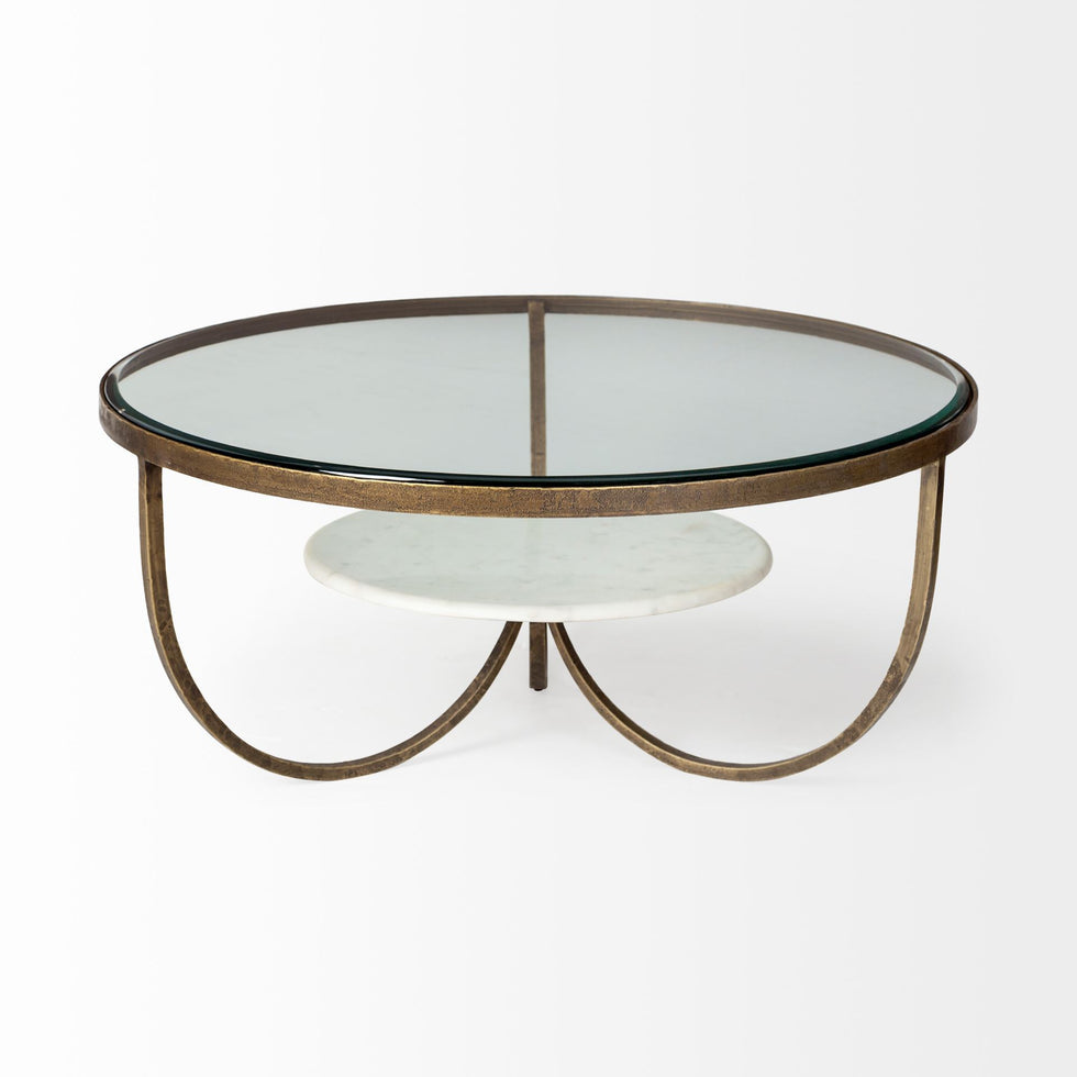 Mercana - Reinhardt Coffee Table in Gold, Metal
