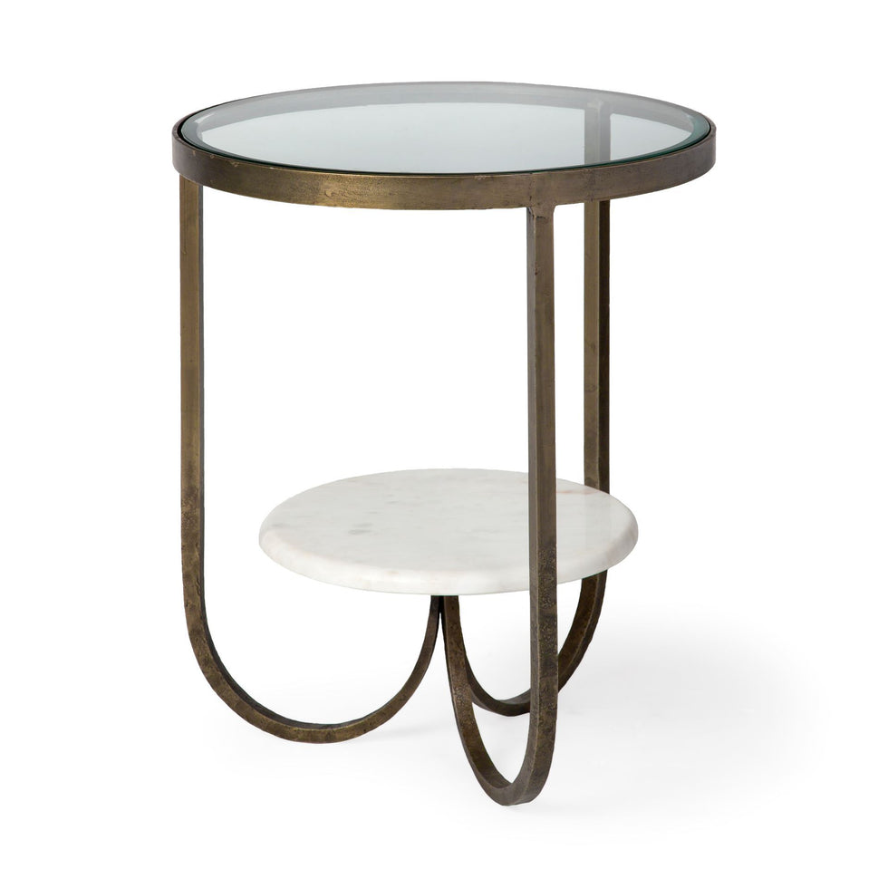 Mercana - Reinhardt End Table in Clear, Metal