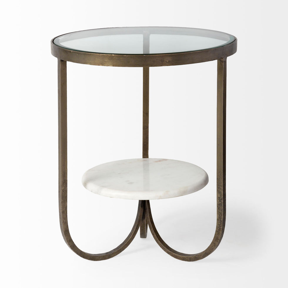 Mercana - Reinhardt End Table in Clear, Metal