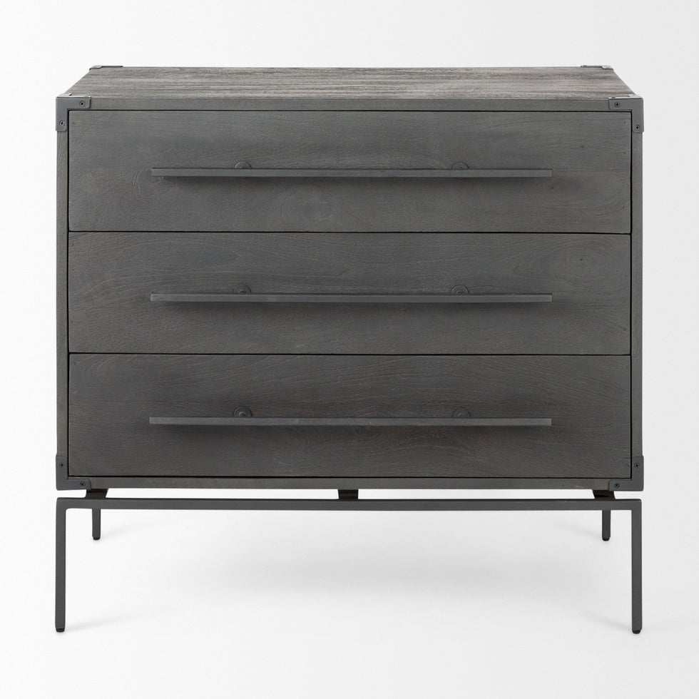 Mercana - Ward Accent Cabinet in Brown, Solid Wood