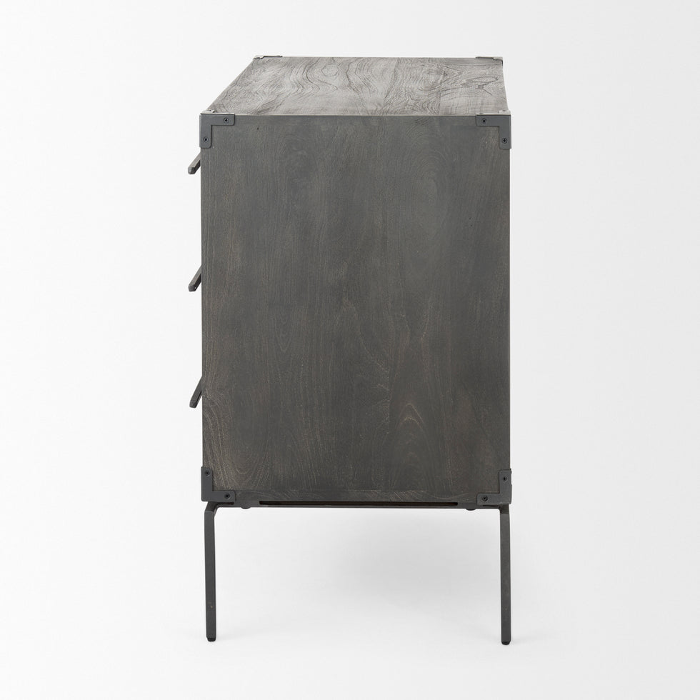 Mercana - Ward Accent Cabinet in Brown, Solid Wood