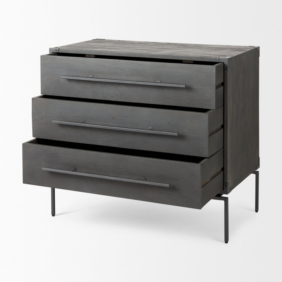 Mercana - Ward Accent Cabinet in Brown, Solid Wood