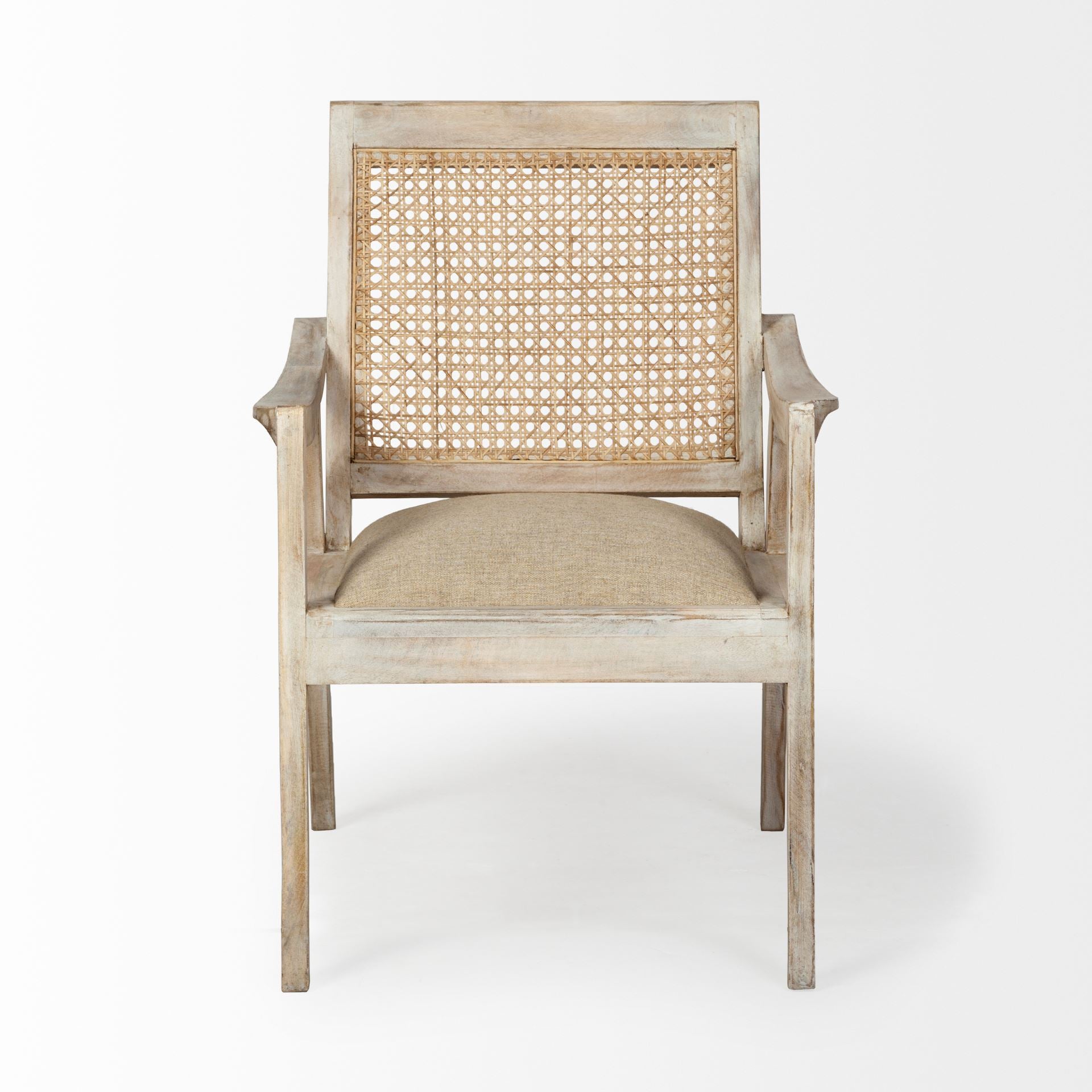 Mercana - Teryn Accent Chair in Beige, Solid Wood