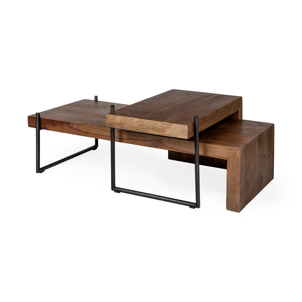 Mercana - Maddox Coffee Table in Black, Solid Wood