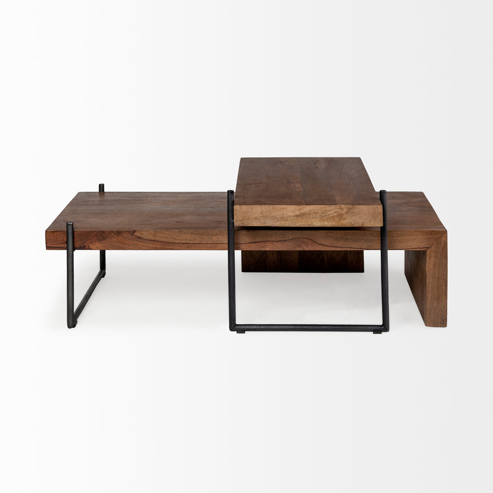 Mercana - Maddox Coffee Table in Black, Solid Wood