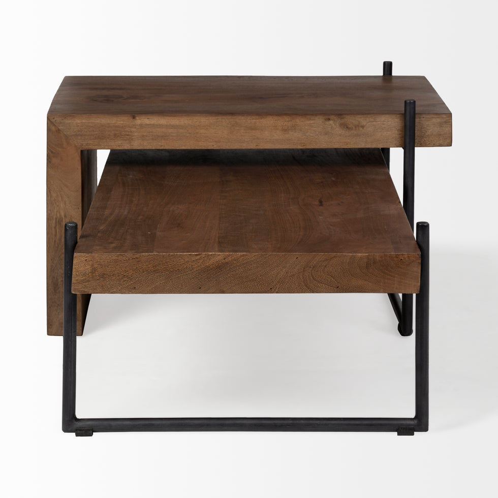 Mercana - Maddox Coffee Table in Black, Solid Wood