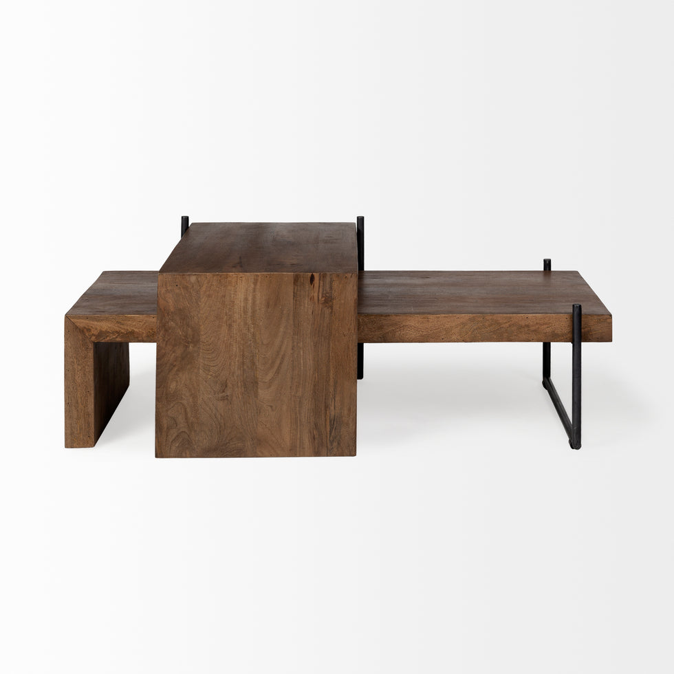Mercana - Maddox Coffee Table in Black, Solid Wood