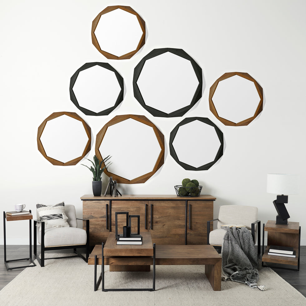 Mercana - Maddox Coffee Table in Black, Solid Wood