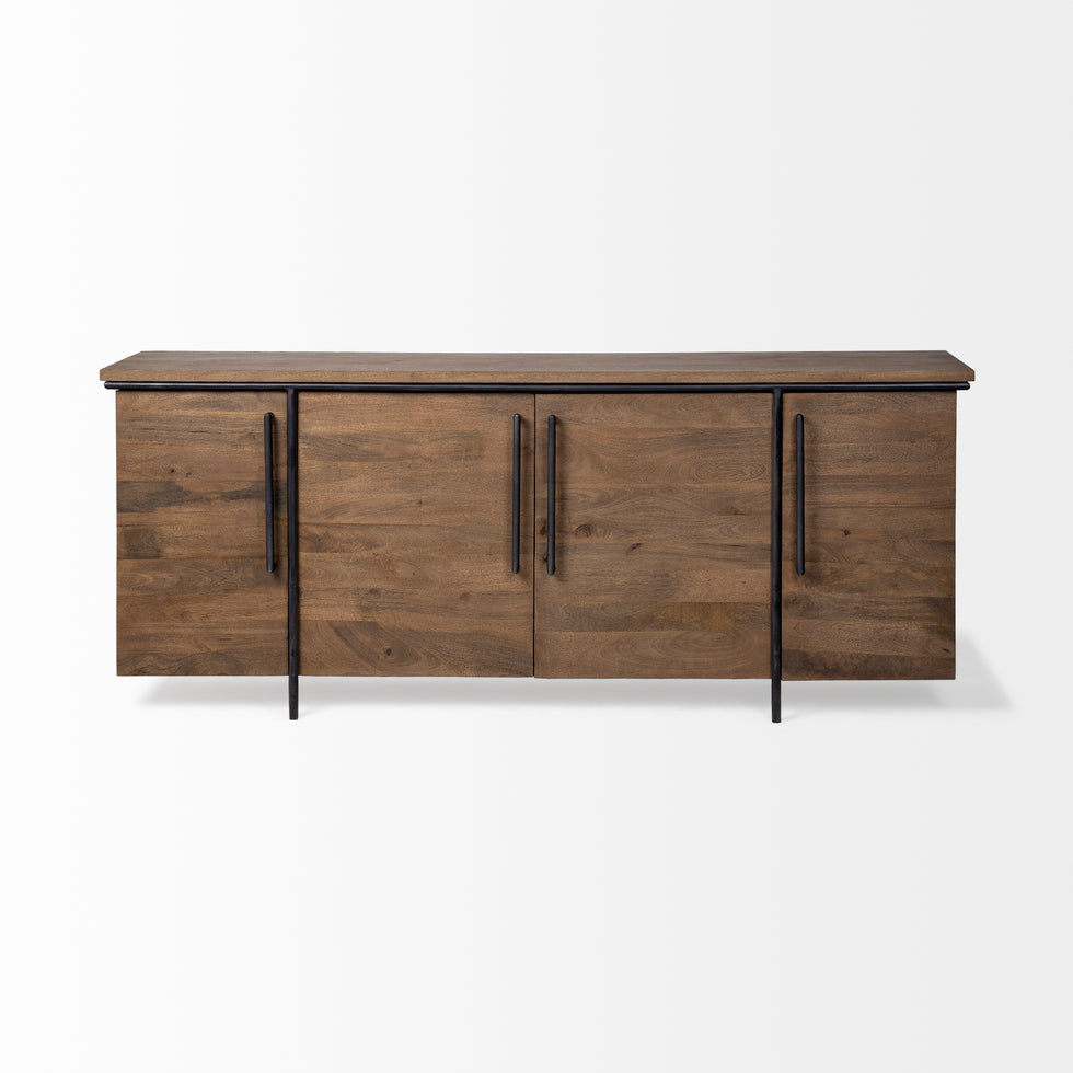 Mercana - Maddox Sideboard in Brown, Solid Wood