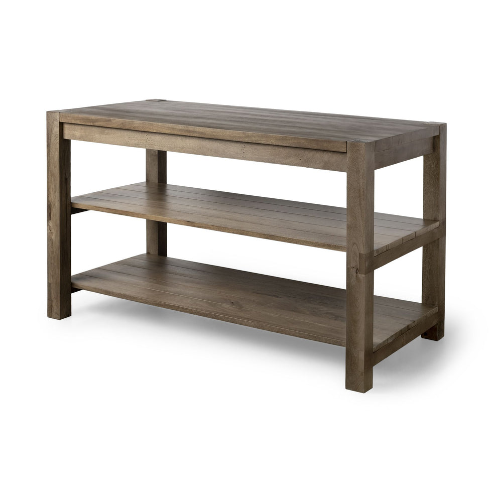 Mercana - Emeril 2 Tier Kitchen Island in Brown