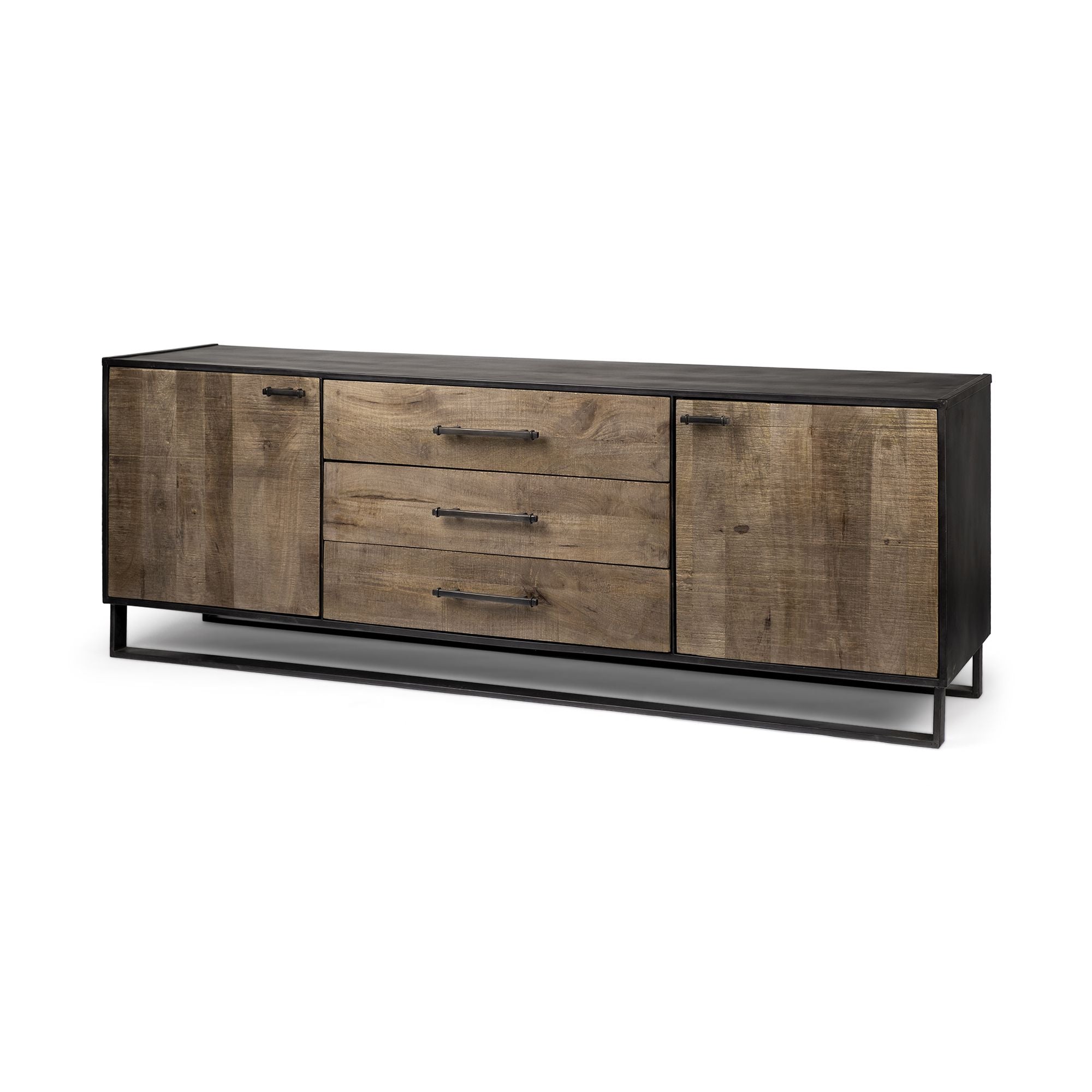 Mercana Alvin Sideboard - Brown, Wood/Metal