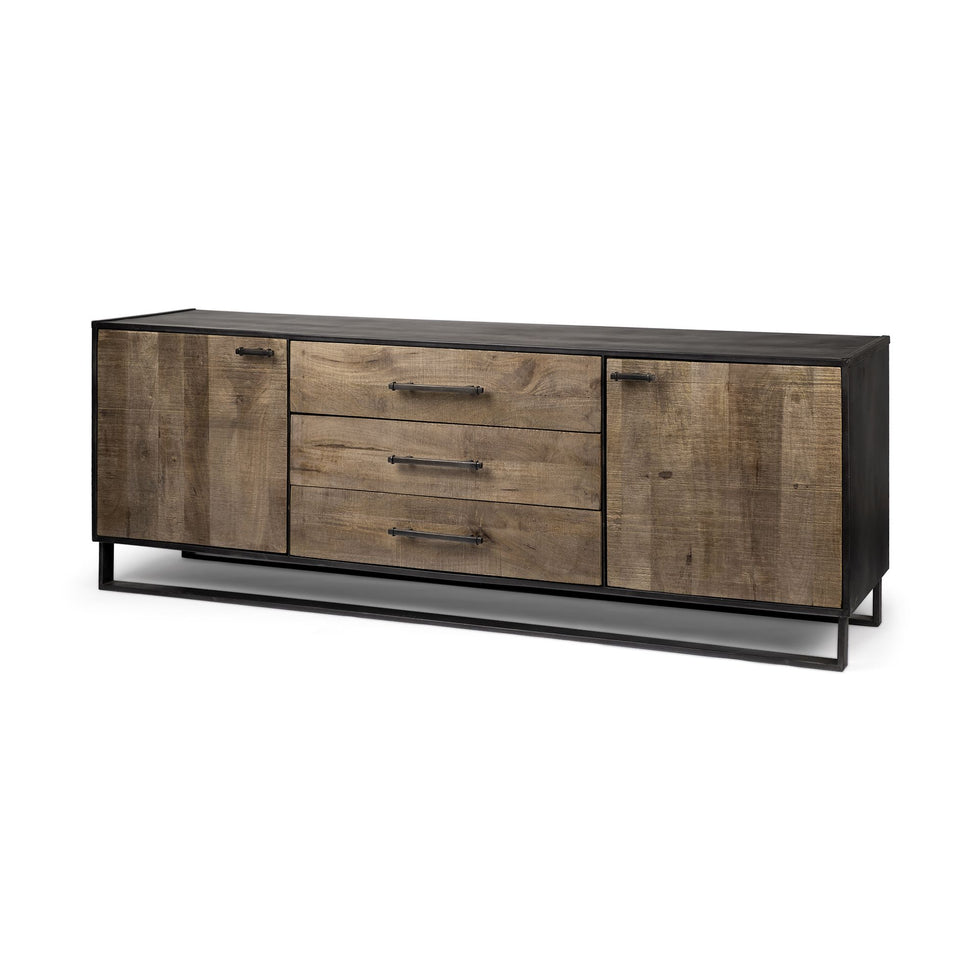 Mercana Alvin Sideboard - Brown, Wood/Metal