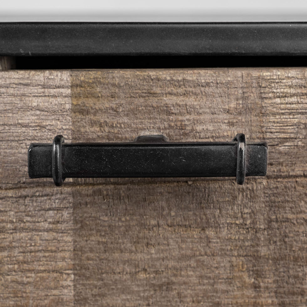 Mercana Alvin Sideboard - Brown, Wood/Metal