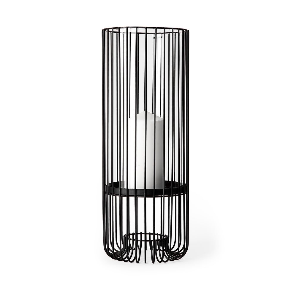 Mercana - Velo Candle Holder in Black, Metal