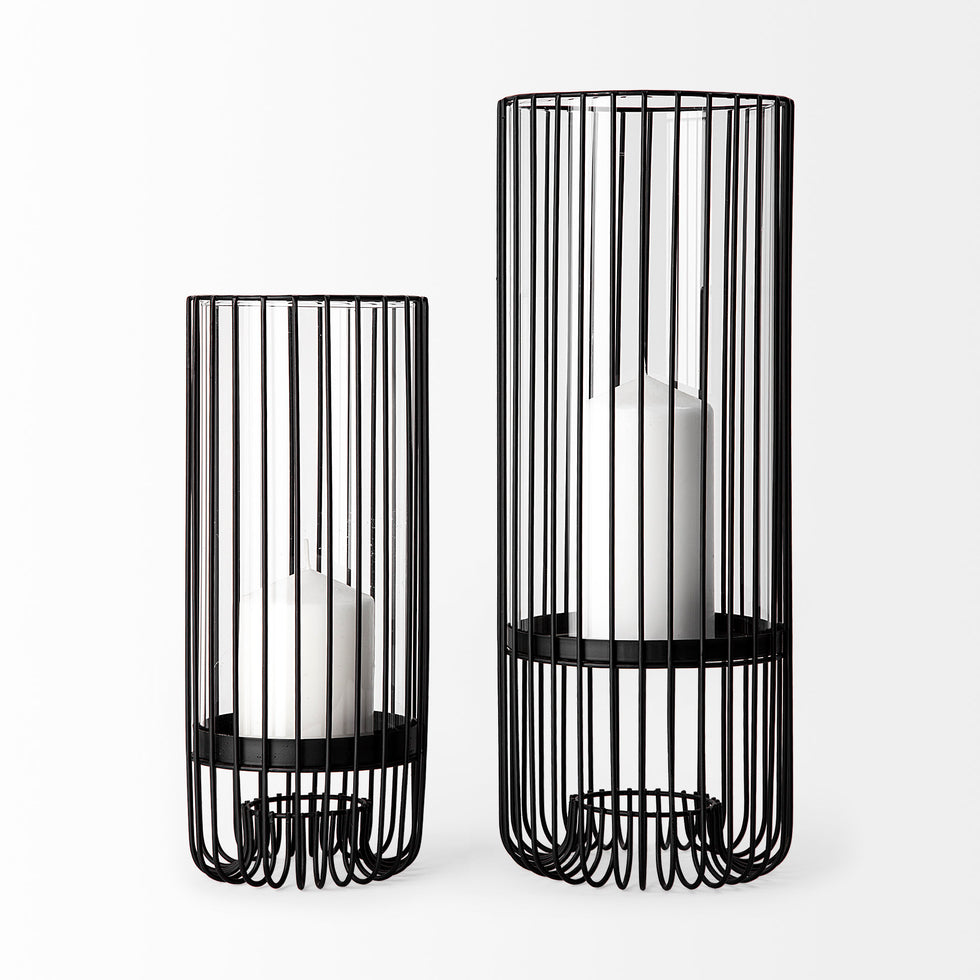 Mercana - Velo Candle Holder in Black, Metal