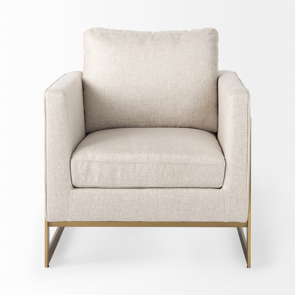 Mercana - Rupert Accent Chair in Cream, Linen