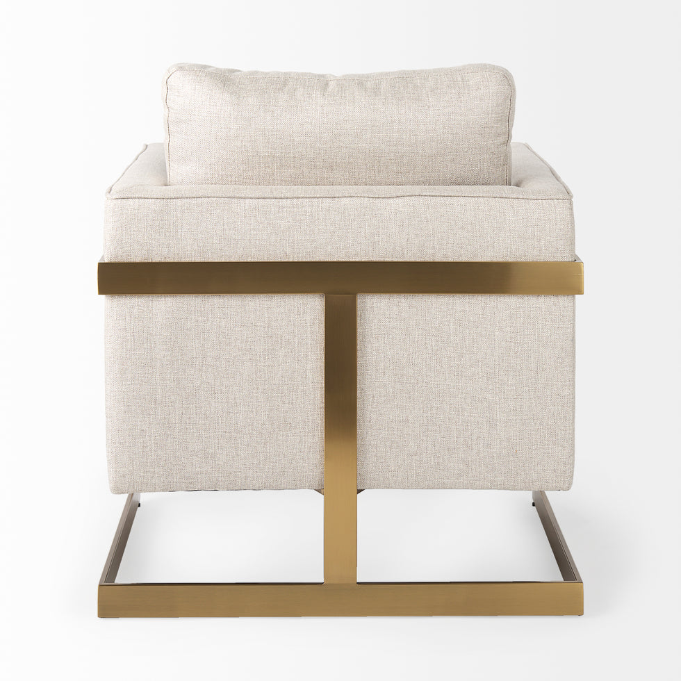 Mercana - Rupert Accent Chair in Cream, Linen