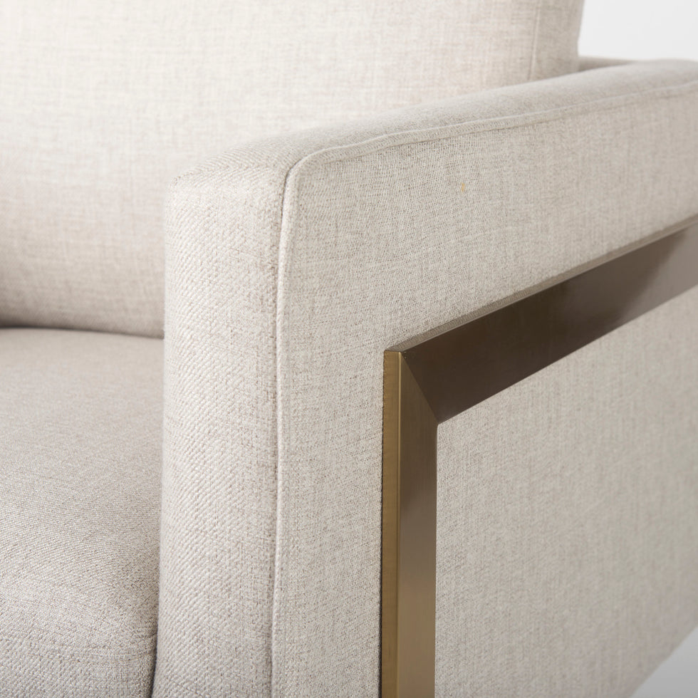 Mercana - Rupert Accent Chair in Cream, Linen