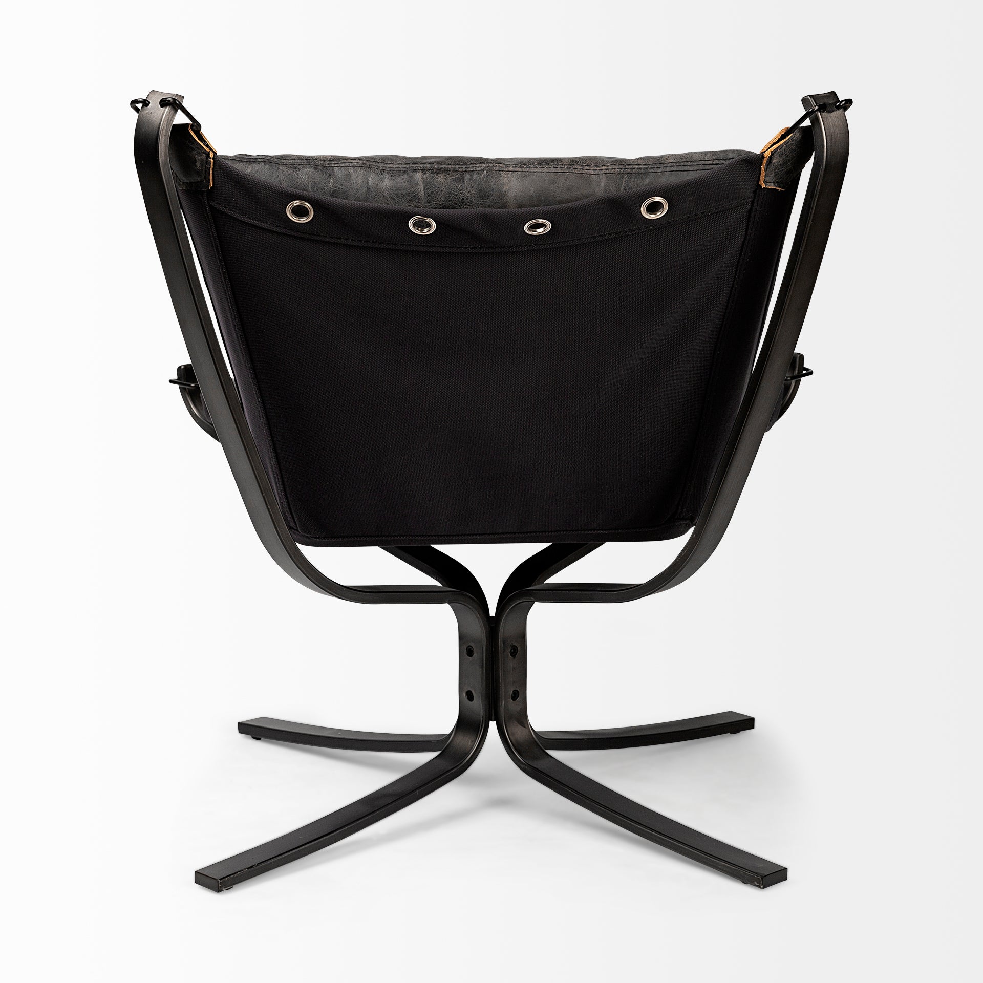 Mercana - Colarado Leather Accent Chair in Black, Iron