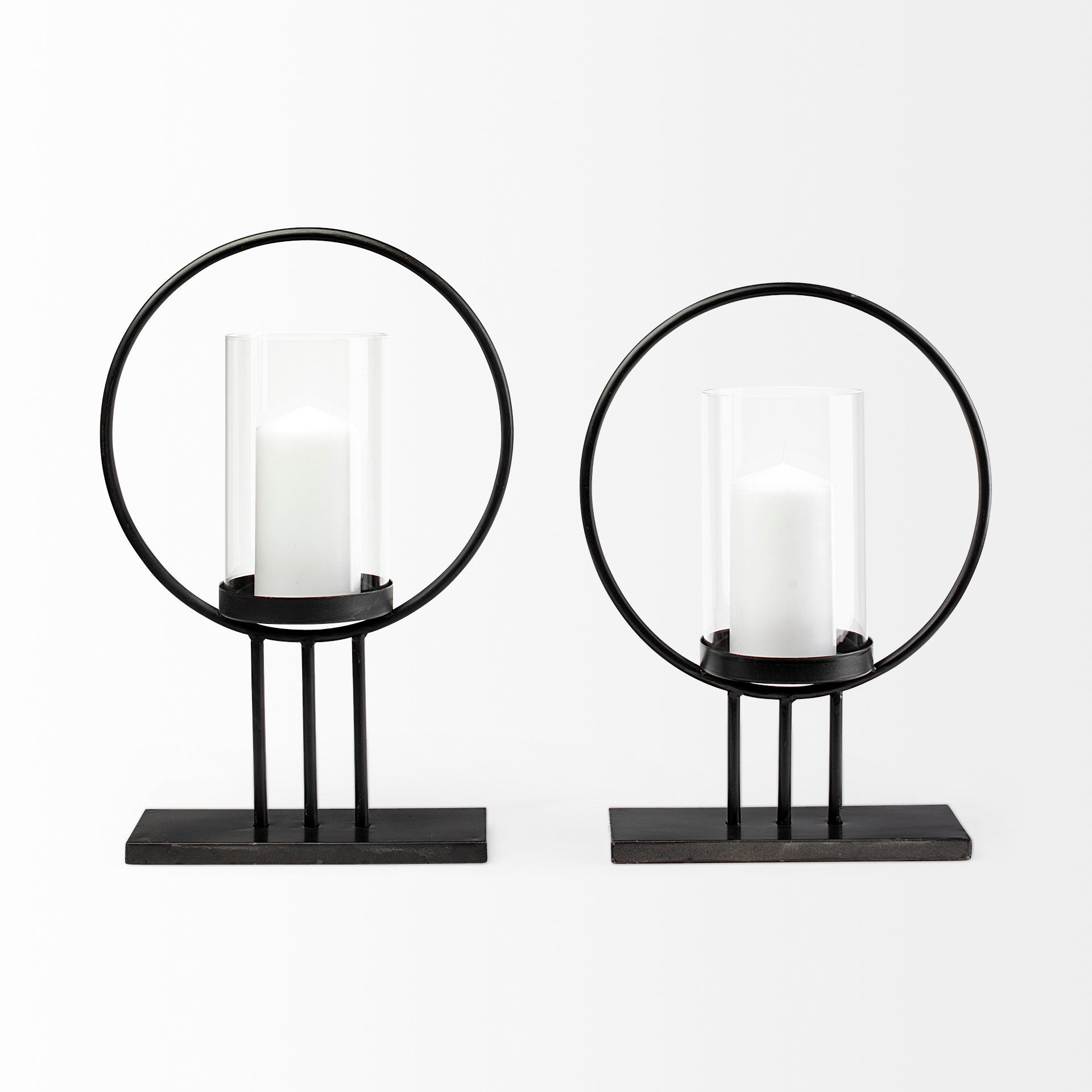 Mercana - Saturn Candle Holder in Black/White, Metal