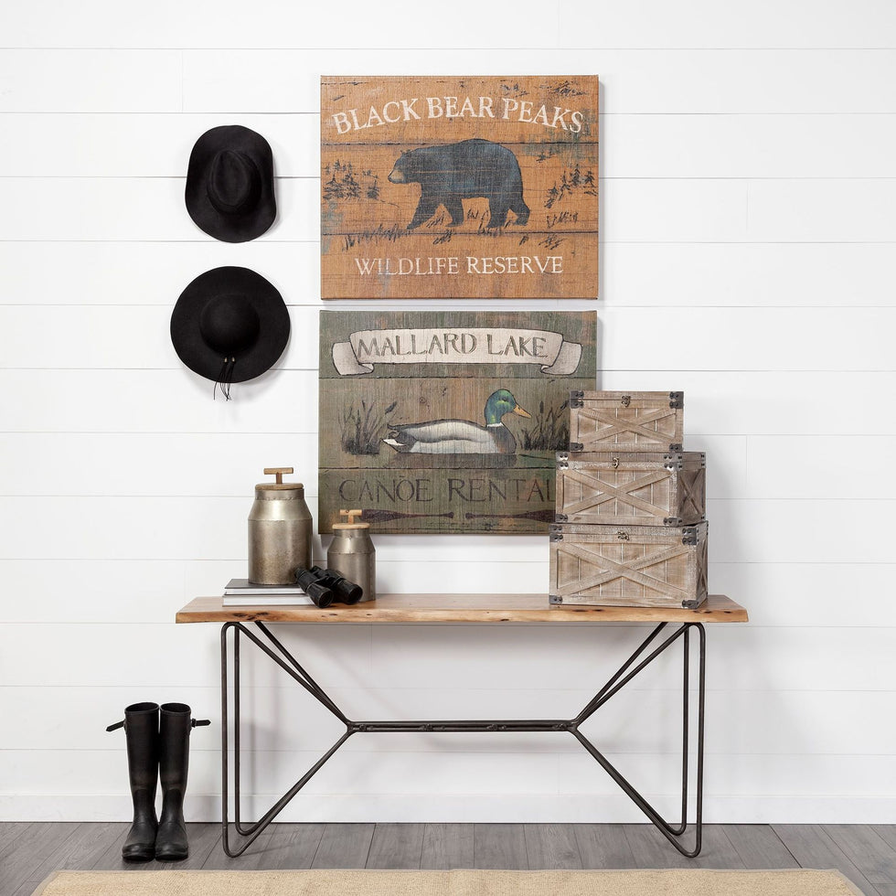 Mercana - Port Moody Brown Wooden Decorative Boxes (Set of 3)