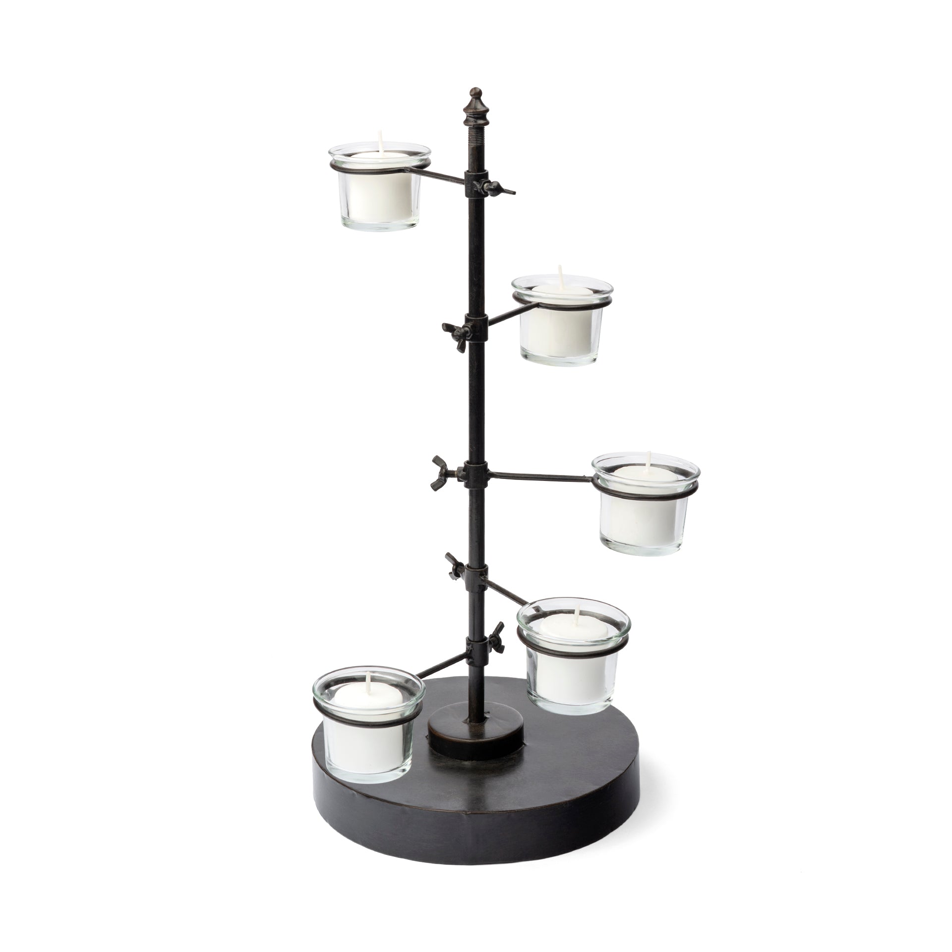 Mercana - Jaran Candle Holder in Black, Metal
