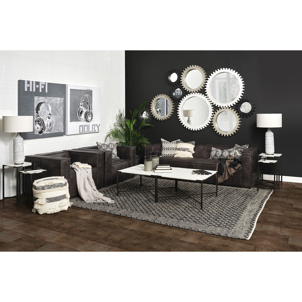 Mercana - Stinson Sofa in Black, Upholstered