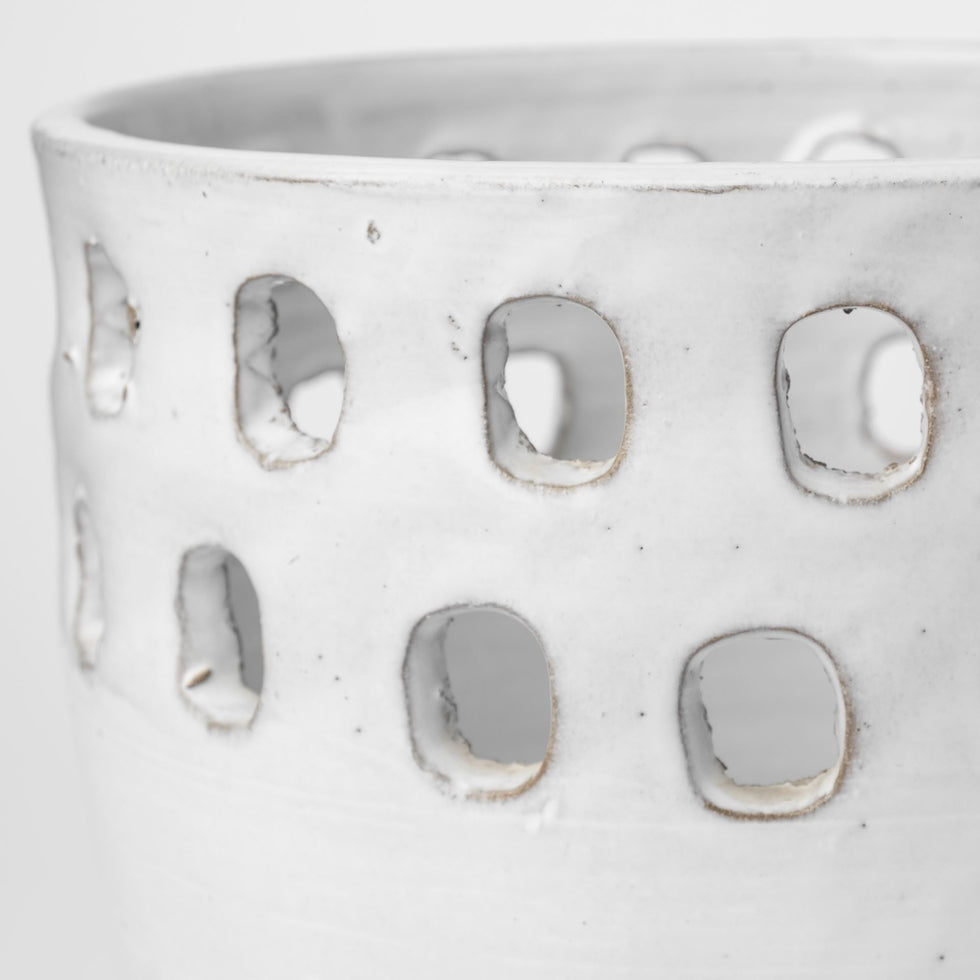 Mercana - Larissa Vase in White, Ceramic