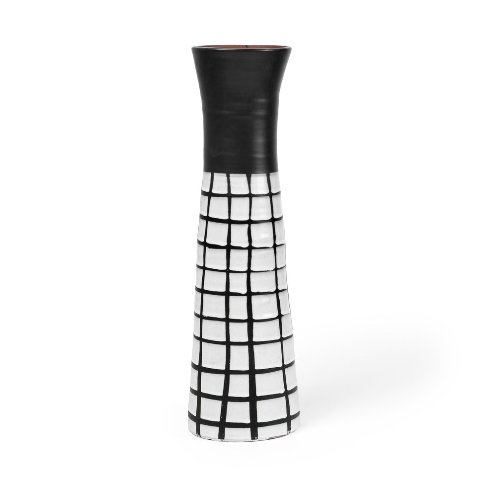 Mercana - Luanda Vase in Black/White, Ceramic