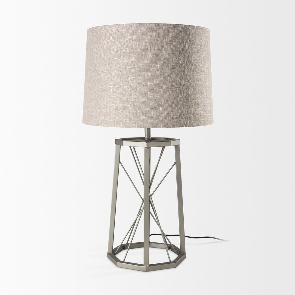 Mercana - Raen Table Lamp in Beige, Metal