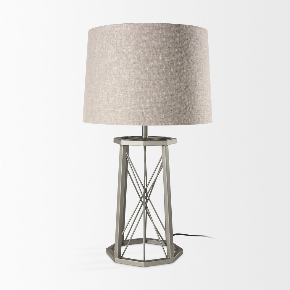 Mercana - Raen Table Lamp in Beige, Metal