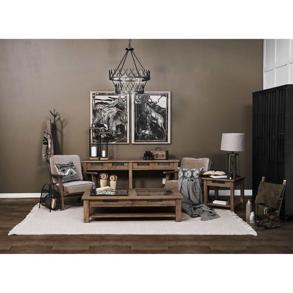 Mercana - Raen Table Lamp in Beige, Metal