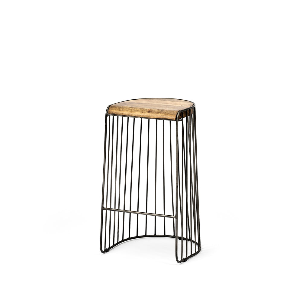 Mercana Seagram Wood Seat Bar/Counter Stool