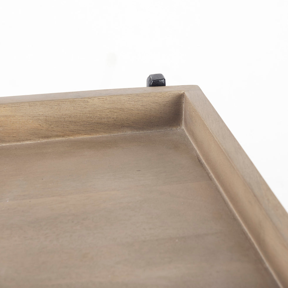 Mercana - Trey Accent Table in Brown, Solid Wood